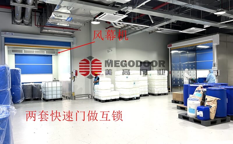 镇江生产车间互锁快速卷帘门插图